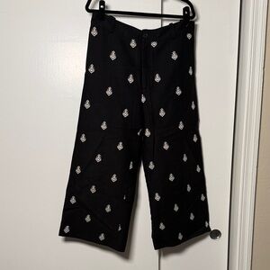 Zara Black Button-Front Trousers